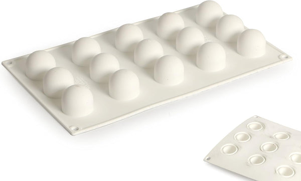 Silikomart Professional Silicone Baking Mold - Mini Truffle, 15 Cavities (1 Each)