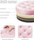 14" 14" 13"Inch Bsketa Folding Storage Ottoman Round x x Foot Stool with Thicker Foam Padded Seat Small Velvet Storage