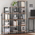 4-Tier BS01BB004 TUTOTAK Bookshelf, Tall Book Shelf, Narrow Bookcase for Small Space, DIY Stackable Bookshelf