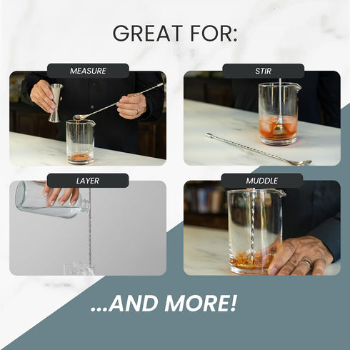 A Bar Above 2-Piece Gold Bar Spoon Set, Heavyweight 12-Inch Cocktail Mixing Spoons, Gold-Plated Stainless Steel