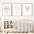 Pennclys 3 12x16 Inch Boho Nursery Wall Art Pieces Bible Verse Nursery Art Christian Girls Nursery Wall Art Heart