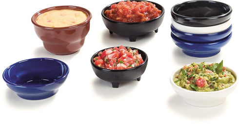 8 oz. Molcajete Ramekin in Black Melamine by Carlisle FoodService Products 087803