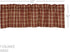 VHC Brands Rustic Thanksgiving Kitchen Curtain, Beckham Plaid Rod Pocket Cotton Valance, 16x60 Inches, Rust Red