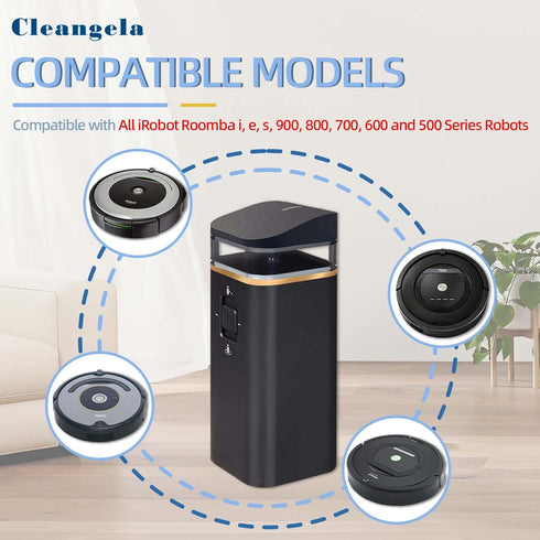 Dual Model Virtual Wall Barrier Compatible with iRobot Roomba 600 700 800 900 Series e i s Series e5 e6 i4 i6 i7 i8 Series Robot Vacuum. Compare to Part 4636429, 2-Pack by Cleangela