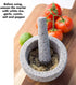 Kota Japan 6 2 Set Heavy Granite Cup Mortar & Pestle Natural Stone Molcajete Bowl and Grinder for Spices, Herbs