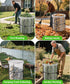 Tuohours 30-55 Heavy-Duty Garden Trash Bag Holder Gallon Outdoor Yard Waste Bag Stand Metal Frame Lawn Leaf Bag Holders