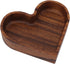 Pssopp Wooden Serving Platter, Heart Shape Smooth Textured Table Tray for Tea Food Snack Kitchen Utensils (14.5x14.5cm)