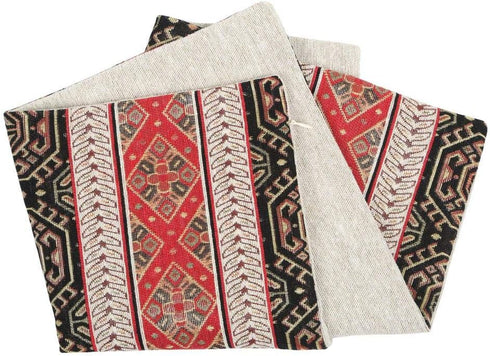 16 16 Inches Persian Throw Pillow Covers Red and Black - x Decorative Southwestern Kilim Pillows, Boho Room Decor