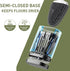 ASOBEAGE Deep Cleaner Toilet Brush, Silicone Toilet Brush with No-Slip Long Handle and Flexible Bristles, Quick Drying