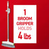 Command 2 4 Closet, 4 lb Broom Grippers, Hangers and Strips, Damage-Free Mop and Broom Holder Wall Mount, Household
