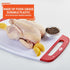 Mirro 16x10" Plastic Cutting Board - White/Red with Silicone Covering