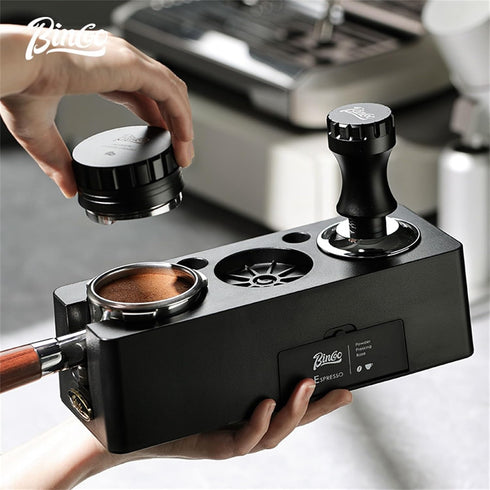 Bincoo Espresso Tamper 58mm, Adjustable Depth Stainless Steel Base Tamper for Barista Home, Fits 58mm Portafilters
