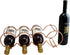Dependable Industries Essentials Rose Gold Stackable Table Top Wine Rack, Holds 7 Bottles, Perfect for Home Decor