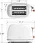 Retro Stainless Steel 2 Slice Toaster with 6 Settings, 1.5 In Extra Wide Slots, Bagel/Defrost/Cancel Function