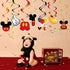 1st Birthday Red Hanging Swirl Decorations, Mouse Theme Party Supplies, Ceiling Streamers, 38 Pcs Party Favors for Kids