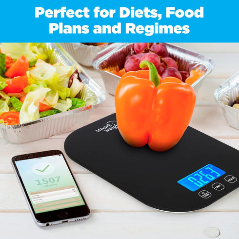 Smart Weigh 11 lb. Digital Kitchen Food Scale, Accurate Weight Scale with 5-Unit Modes for Baking and Meal Prep