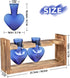 Plant Terrarium Propagation Stations Hydroponics Home Garden Decoration Gift for Women with Wooden Stand Heart Shaped