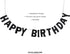 Happy Birthday Felt Fabric Banner, Black Birthday Garland, Reusable Elegant Decoration for Birthday Party