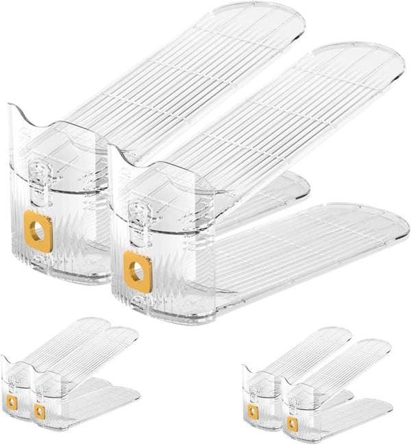 CiBiZi Clear Shoe Slots Organizers 6Pack Shoe Stacker Organizer for Closet Shoe