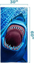 Dawhud Direct Great White Shark Beach Towel for Boys, 30" x 60" Super Soft Plush Cotton Pool Towel