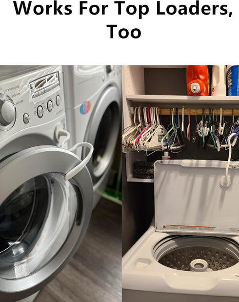 Magnetic Front Load Washer Door Prop, Washing Machine Door Holder, Keep Washer Door Open (White)