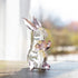 HDCRYSTALGIFTS 3.5 Inch Crystal Rabbit Bunny Figurine, Spring Easter Decorations, Glass Art Animal Paperweight