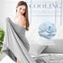 LUXEAR Cooling Blanket for Hot Sleepers, Japanese Q-Max>0.4 Arc-Chill Fiber, Twin Size 59 X 79in - Gray