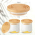 18 Set Pcs Yogurt Jar Lids Compatible with Oui Yogurt Jars Bamboo Wooden Lids Round Reusable Canning Covers