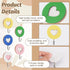 Wooden Double Heart-Shaped Self-Adhesive Hooks, 5pcs Key Holder Coat Hook for Home Office Hotel Wall Decoration