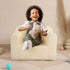Cozy 1-6 Cream Sherpa Toddler Chair - Soft Foam Seat for Kids Aged
