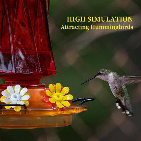 Wild Bird Feeder Flower 30Pcs, Hummingbird Feeder Replacement Parts, Attractive Design for Hummingbird Mouth