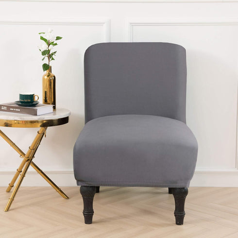 Armless Armless Accent Chair Cover, Large Size Slipper Chair Slipcover, Stretch Universal Thin Fabric Living Room Chair