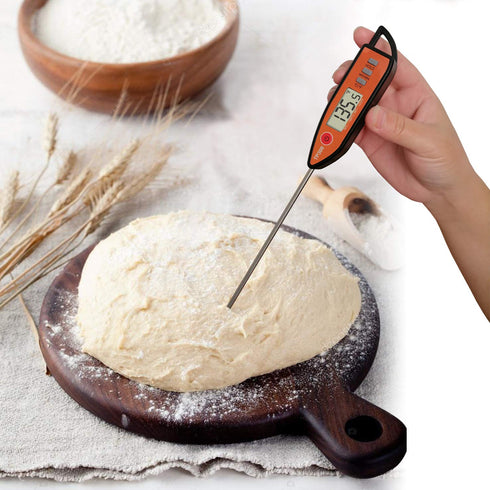 Digital Meat & Milk Thermometer, Instant Read Probe for Cooking, BBQ, Grill, Deep Fry, Roast & Baking
