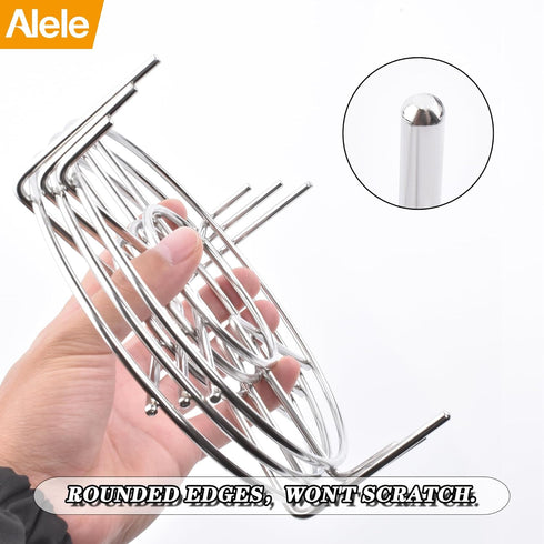 Alele 7-Inch Stainless Steel Steam Rack Trivet for Electric Pressure Cooker, 3-Pack