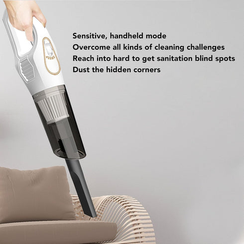 Cordless Vacuum Cleaner, Lightweight Stick Vacuum with Strong Suction, Detachable Design for Hardwood Floors, Carpet,