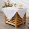 Small Square White Tablecloth 24 x 24 Inch Polyester Fabric Washable Table