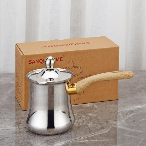 Set, 720ml(24oz),Coffee SANQIAHOME Quality Turkish Coffee Pot Maker, Chai Pot, Arabic,Briki Greek Coffee Pot, Coffee