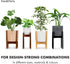 8 Inch Fox & Fern Mid Century Plant Stand Fixed Size Wooden Plant Stand for Indoor Planters (Not Included) - Raised