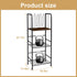 Free Standing 3-Tier Towel Rack - U-Shaped Detachable Dividers, Durable Metal Holder for Bathroom