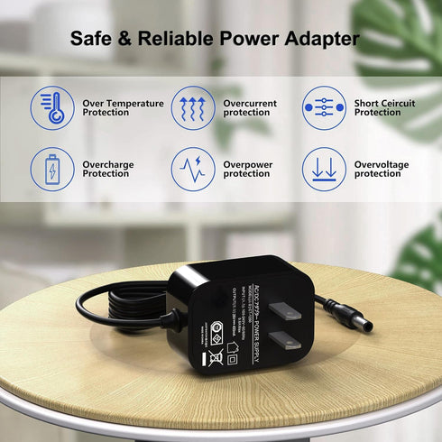 Charger for LEVOIT Cordless Stick Vacuum Cleaner, 5.9Ft Charging Cord Compatible with Levoit LSV-V201-WUS Cordless Vacuum Cleaner, Charger for LVAC-200 Replacement Batteries
