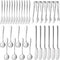 Suwimut 32 Pieces Cheese Butter Spreader Knives Set - Stainless Steel Charcuterie Accessories for Appetizer Making