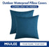 MIULEE Pack of 2 Decorative Outdoor Solid Waterproof Throw Pillow Covers, Faux Linen Cushion Cases for Summer Patio