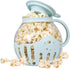 MMUGOOLER Glass Microwave Popcorn Popper, 2.25QT Original Popcorn Jar with Silicone Lid, Blue