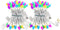 GlowVibe Easter Lights 2 Pack Total 27FT 100 LED Multi Color White