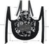 G2PLUS Vintage Floral Kitchen Apron for Women, Black Pleated Hem Cooking Apron with Pocket, 29 x 21 inch