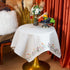 Country (43 43 Inch, ARTABLE Lace Tablecloth - Linen Color Embroidery Farm Elegant Coffee & Dining Tablecloth x