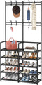 Laiensia 5-Tier Entryway Coat Rack, Coat and Shoe Rack, Entryway Bench Storage