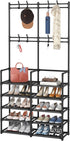 Laiensia 5-Tier Entryway Coat Rack, Coat and Shoe Rack, Entryway Bench Storage