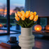 20pcs HOMESEASONS Tulip Lamp Artificial Floral Night Light Real Touch Tulip Night Lamp LED Flower Bouquet Home Kitchen