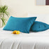 BEDELITE Queen Size Pillow Cases Set of 2, Cooling Rayon Derived from Bamboo, Silky Soft Envelope Pillowcases (Teal,